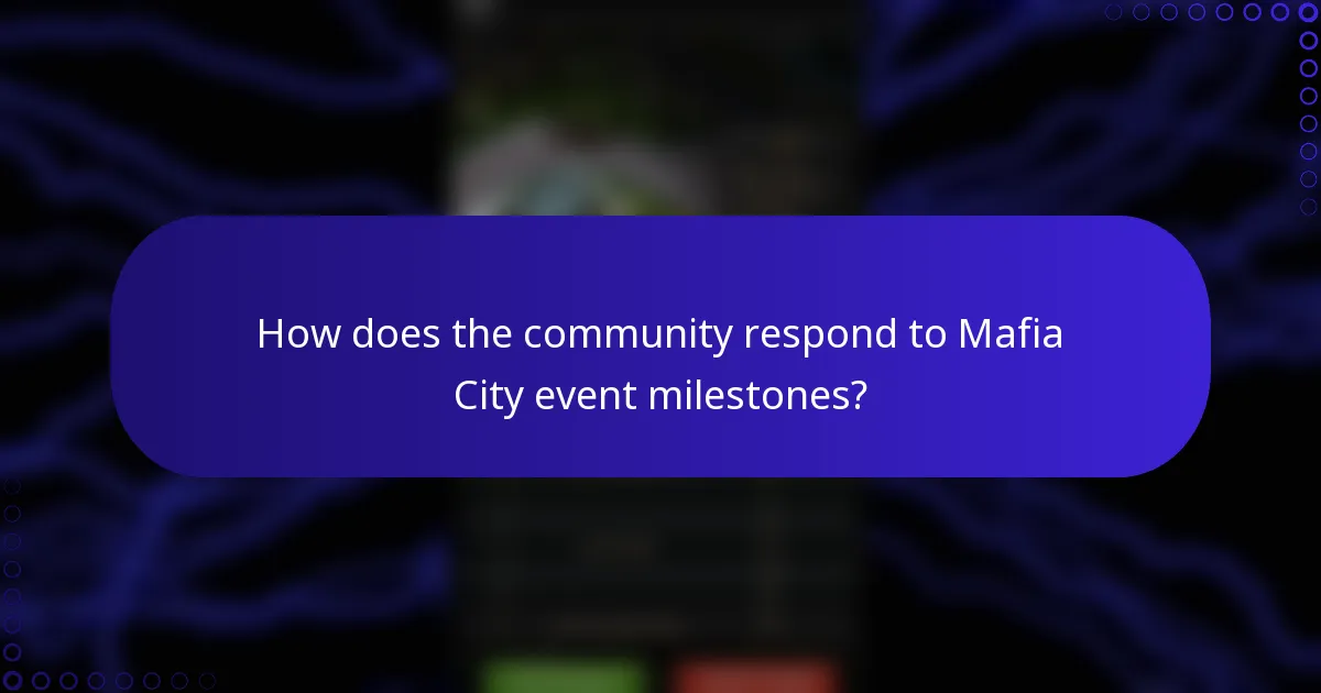How does the community respond to Mafia City event milestones?